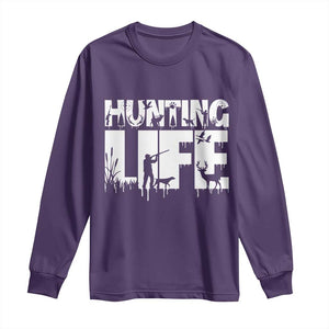 Hunting Life Long Sleeve Shirt Funny Hunter Gift TS12 Purple Print Your Wear