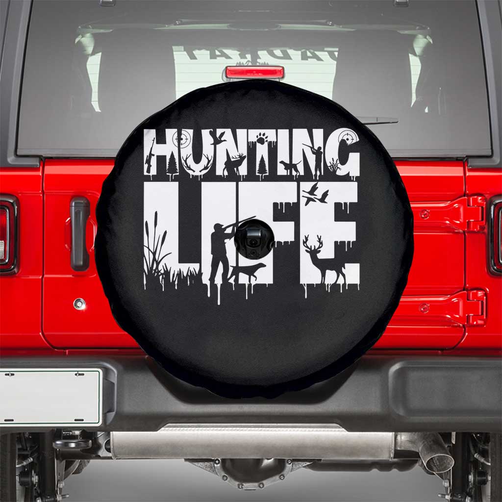 Hunting Life Spare Tire Cover Funny Hunter Gift TS12 Black Print Your Wear