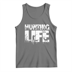 Hunting Life Tank Top Funny Hunter Gift TS12 Black Heather Print Your Wear