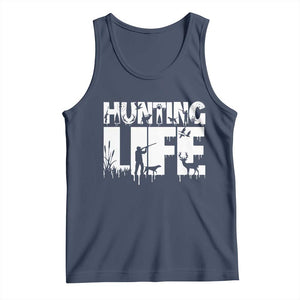 Hunting Life Tank Top Funny Hunter Gift TS12 Navy Print Your Wear