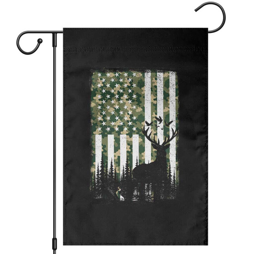 Deer Hunting Garden Flag American Flag Camo Gift TS12 Black Print Your Wear