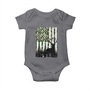 Deer Hunting Baby Onesie American Flag Camo Gift TS12 Charcoal Print Your Wear
