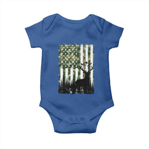 Deer Hunting Baby Onesie American Flag Camo Gift TS12 Royal Blue Print Your Wear