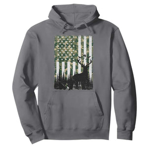 Deer Hunting Hoodie American Flag Camo Gift TS12 Charcoal Print Your Wear