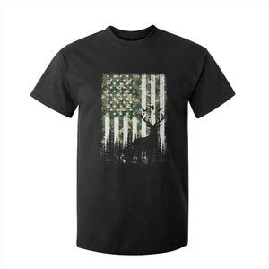 Deer Hunting T Shirt For Kid American Flag Camo Gift TS12 Black Print Your Wear
