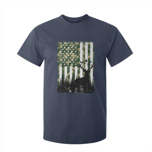 Deer Hunting T Shirt For Kid American Flag Camo Gift TS12 Navy Print Your Wear
