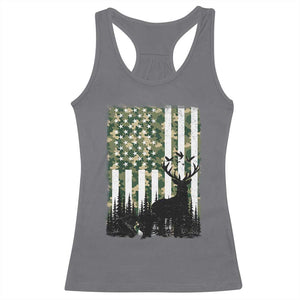 Deer Hunting Racerback Tank Top American Flag Camo Gift TS12 Charcoal Print Your Wear