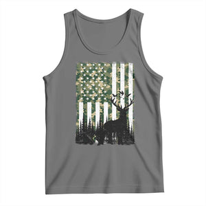 Deer Hunting Tank Top American Flag Camo Gift TS12 Black Heather Print Your Wear