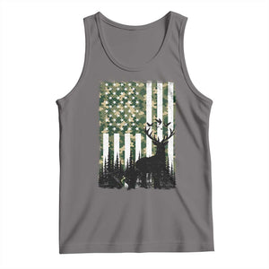 Deer Hunting Tank Top American Flag Camo Gift TS12 Deep Heather Print Your Wear