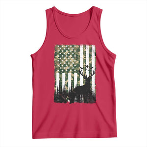 Deer Hunting Tank Top American Flag Camo Gift TS12 Red Print Your Wear