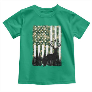 Deer Hunting Toddler T Shirt American Flag Camo Gift TS12 Irish Green Print Your Wear