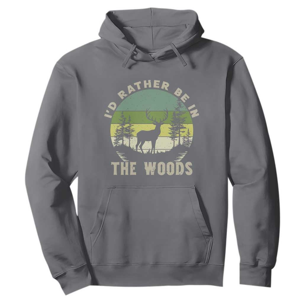 Hunting Season Hoodie I Would Rather Be In The Woods TS12 Charcoal Print Your Wear
