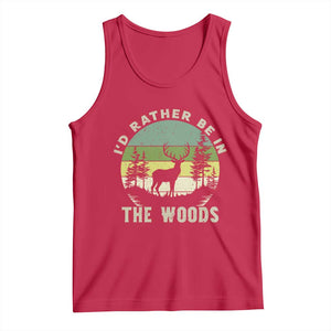 Hunting Season Tank Top I Would Rather Be In The Woods TS12 Red Print Your Wear