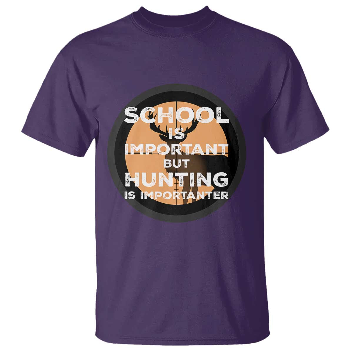 Funny Hunter Gift T Shirt School Is Important But Hunting Is Importanter TS12 Purple Print Your Wear