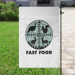 Funny Hunter Joke Garden Flag Hunting Fast Food Animals TS12 Print Your Wear