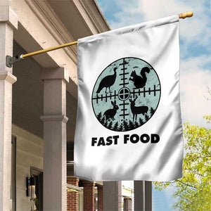 Funny Hunter Joke Garden Flag Hunting Fast Food Animals TS12 Print Your Wear