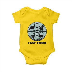 Funny Hunter Joke Baby Onesie Hunting Fast Food Animals TS12 Daisy Print Your Wear