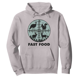 Funny Hunter Joke Hoodie Hunting Fast Food Animals TS12 Ice Gray Print Your Wear