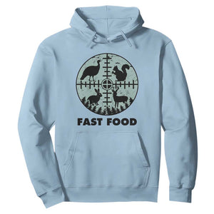 Funny Hunter Joke Hoodie Hunting Fast Food Animals TS12 Light Blue Print Your Wear