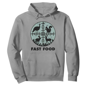 Funny Hunter Joke Hoodie Hunting Fast Food Animals TS12 Sport Gray Print Your Wear