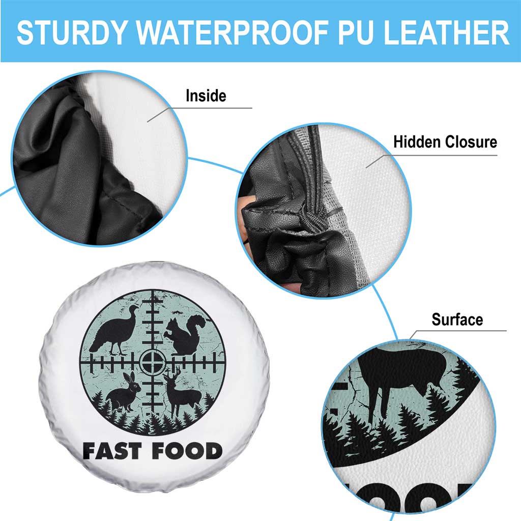 Funny Hunter Joke Spare Tire Cover Hunting Fast Food Animals TS12 Print Your Wear