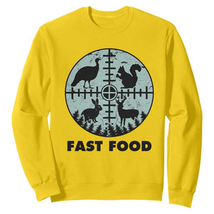 Funny Hunter Joke Sweatshirt Hunting Fast Food Animals TS12 Daisy Print Your Wear