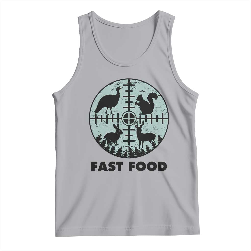Funny Hunter Joke Tank Top Hunting Fast Food Animals TS12 Athletic Heather Print Your Wear
