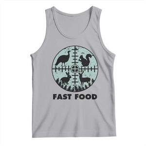 Funny Hunter Joke Tank Top Hunting Fast Food Animals TS12 Athletic Heather Print Your Wear