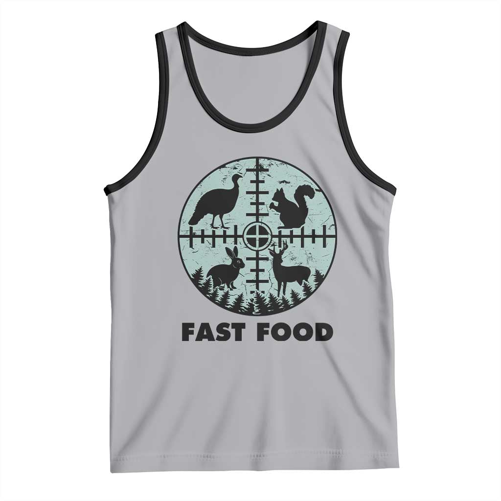 Funny Hunter Joke Tank Top Hunting Fast Food Animals TS12 Athletic Heather Black Print Your Wear