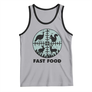 Funny Hunter Joke Tank Top Hunting Fast Food Animals TS12 Athletic Heather Black Print Your Wear