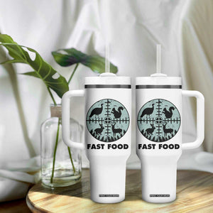 Funny Hunter Joke Tumbler With Handle Hunting Fast Food Animals TS12 Print Your Wear