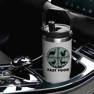 Funny Hunter Joke Flip Straw Tumbler Hunting Fast Food Animals TS12 Print Your Wear