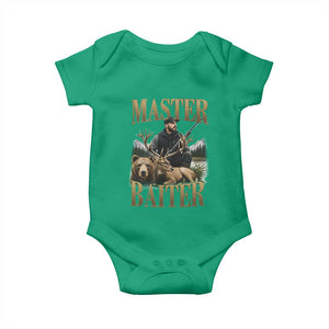Hunting Lovers Dad Gift Baby Onesie Master Baiter TS12 Irish Green Print Your Wear