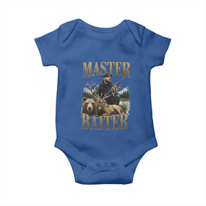 Hunting Lovers Dad Gift Baby Onesie Master Baiter TS12 Royal Blue Print Your Wear
