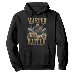 Hunting Lovers Dad Gift Hoodie Master Baiter TS12 Black Print Your Wear