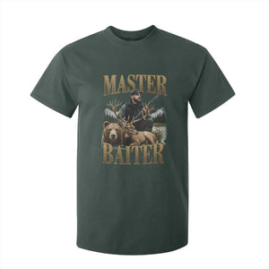 Hunting Lovers Dad Gift T Shirt For Kid Master Baiter TS12 Dark Forest Green Print Your Wear