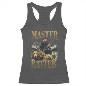 Hunting Lovers Dad Gift Racerback Tank Top Master Baiter TS12 Dark Heather Print Your Wear