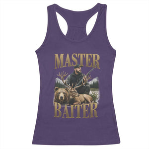 Hunting Lovers Dad Gift Racerback Tank Top Master Baiter TS12 Purple Print Your Wear