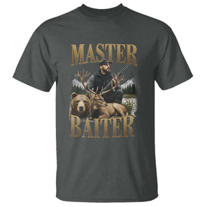 Hunting Lovers Dad Gift T Shirt Master Baiter TS12 Dark Heather Print Your Wear