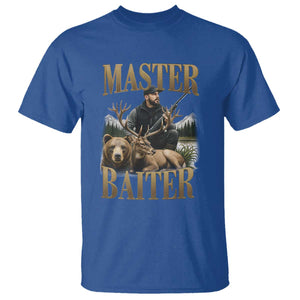 Hunting Lovers Dad Gift T Shirt Master Baiter TS12 Royal Blue Print Your Wear