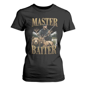 Hunting Lovers Dad Gift T Shirt For Women Master Baiter - Print Your Wear
