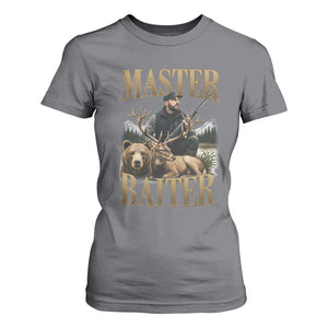 Hunting Lovers Dad Gift T Shirt For Women Master Baiter TS12 Charcoal Print Your Wear