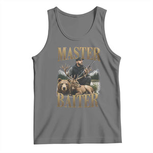 Hunting Lovers Dad Gift Tank Top Master Baiter TS12 Black Heather Print Your Wear