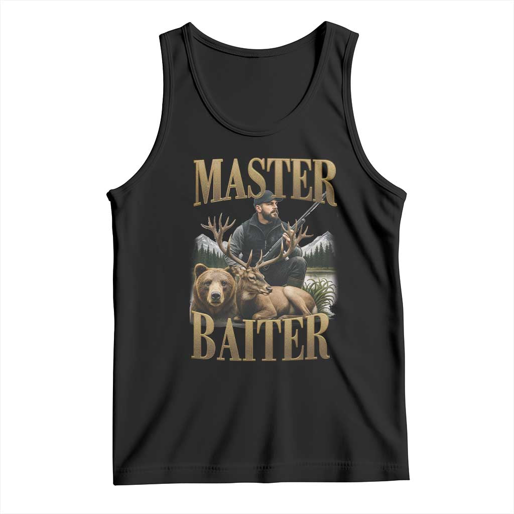 Hunting Lovers Dad Gift Tank Top Master Baiter TS12 Black Print Your Wear