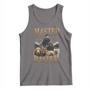 Hunting Lovers Dad Gift Tank Top Master Baiter TS12 Deep Heather Print Your Wear