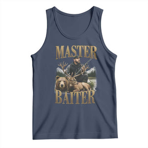 Hunting Lovers Dad Gift Tank Top Master Baiter TS12 Navy Print Your Wear