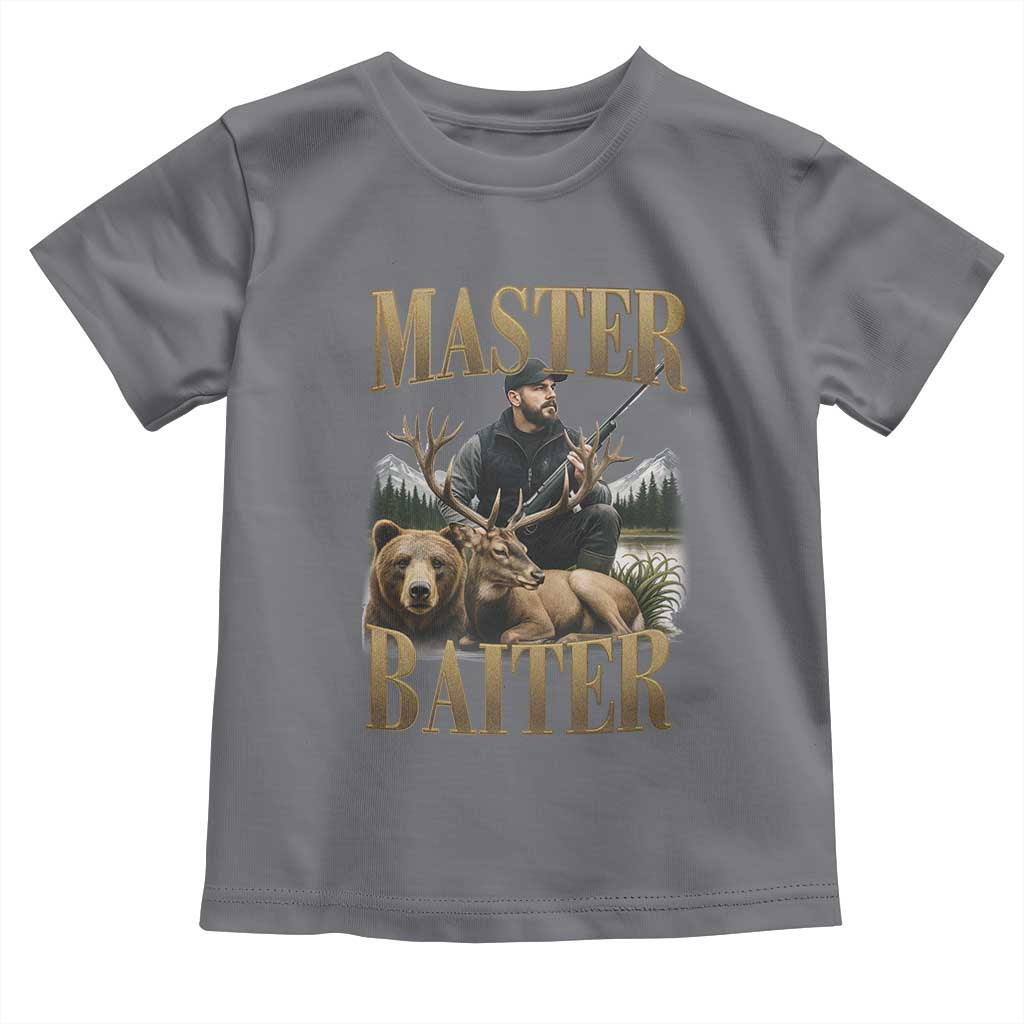 Hunting Lovers Dad Gift Toddler T Shirt Master Baiter TS12 Charcoal Print Your Wear