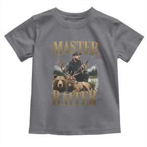 Hunting Lovers Dad Gift Toddler T Shirt Master Baiter TS12 Charcoal Print Your Wear
