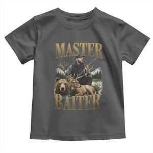 Hunting Lovers Dad Gift Toddler T Shirt Master Baiter TS12 Dark Heather Print Your Wear