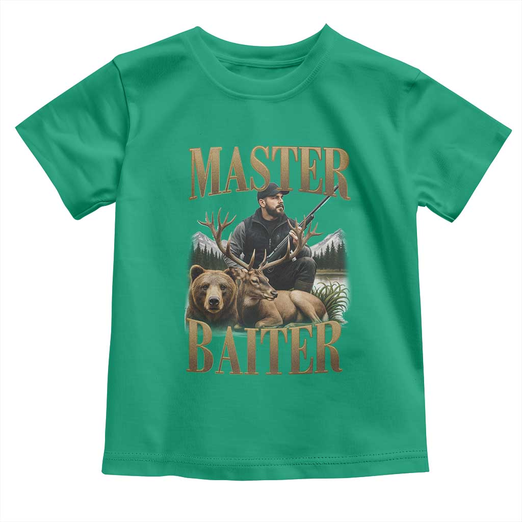 Hunting Lovers Dad Gift Toddler T Shirt Master Baiter TS12 Irish Green Print Your Wear